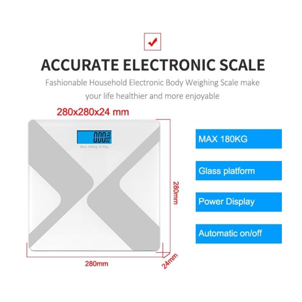 180KG / 396LB Digital Bathroom Weighing Scale New Style Designing