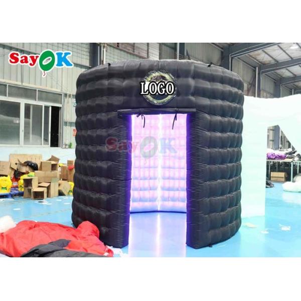 Custom Black Inflatable Dome Tent Birthday Party Inflatable Led 360 Photo Booth