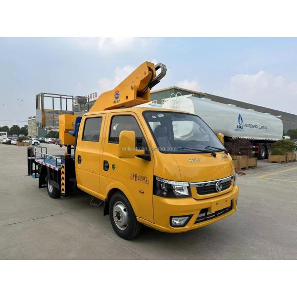 Factory Low Price Customized DFAC Double Cabin High Altitude Operation Truck Telescopic Boom Bucket Aerial Work Platform Truck