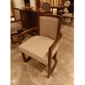 ISO18001 Hotel Restaurant Furniture Low Back Wooden Chairs Non Retractable