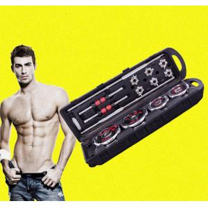 Quality chromed knurled bar dumbbell barbell 50kg can be adjsubtable with palstic case for sale