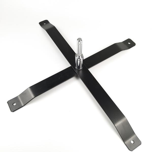 Buy Space Saving Steel Coated Flag Cross Base With Spindle at wholesale prices