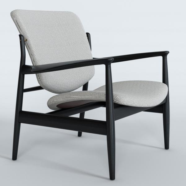 Modern French Style Teak Chairs Fabric Recliner Lounge Area