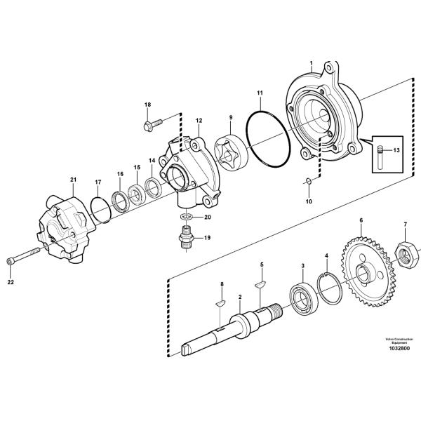 15033078 Oil Drain Pump Excavator Spare Parts For A35F A40E