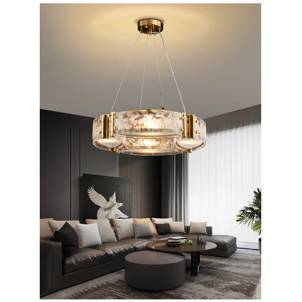 Modern living room home decor kitchen round glass hanging lamp nordic chandelier lighting(WH-MI-316)