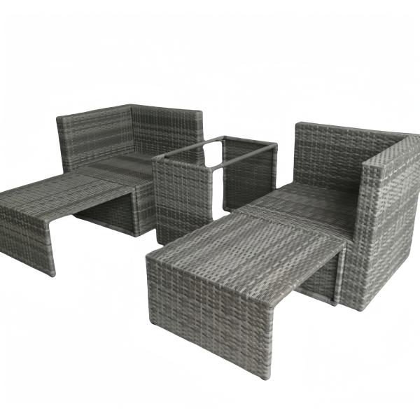 3 2 Seater Rattan Conservatory Sofa Set Comfortable Cushions Outdoor Garden