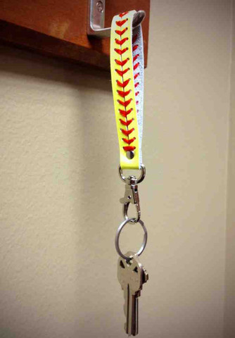 fastpitch softball accessories softball seam keychains,softball keychain