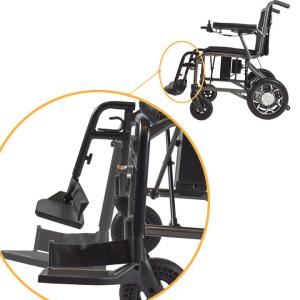 Lightweight Aluminum Foldable Power Electric Wheelchair 125kg Load