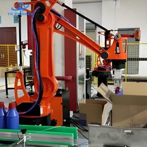 20~35Cartons/Min Robotic Bottle Case Packing Machine With Servo Dividing System
