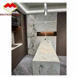 Polished Milk White Alabaster Marble Big Slab for Living Room and Dining Table