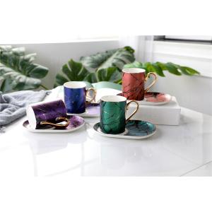 Scratch Proof 330ml Cute Insulated Ceramic Coffee Tumbler With Handle