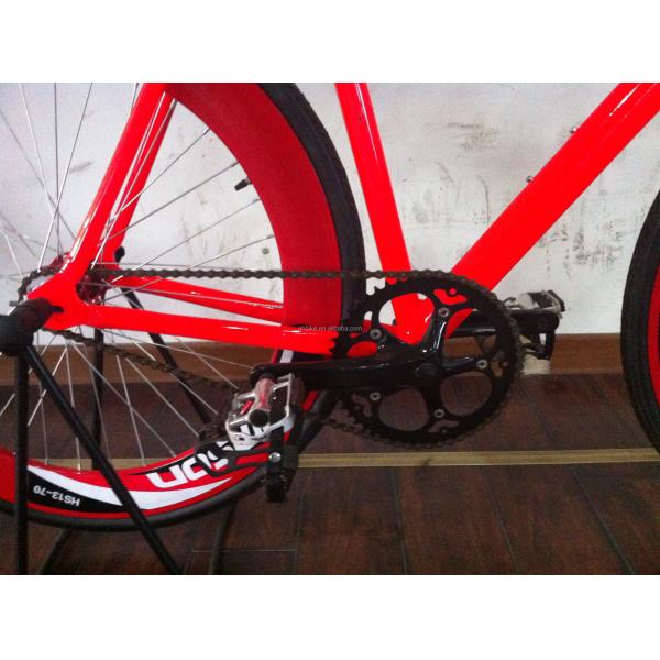 Aluminum Frame 700C OEM Flip-Flop Single Speed Red Road Handlebar Fixie Gear Bicycle