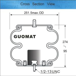 Double Convoluted Air Helper Spring For Watson Chalin AS-0092 Firestone W01-358