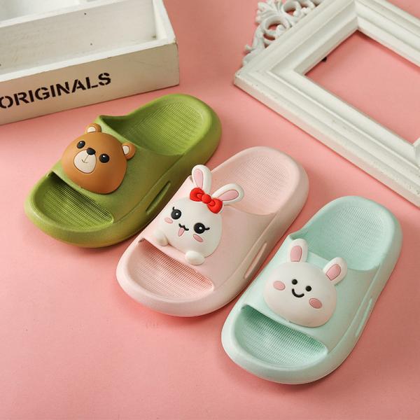 Children'S Flat Heel Cartoon Animal PVC Yeezy Slippers