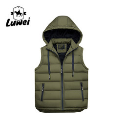 Wholesale High Quality Customization Sleeveless Utility Cotton Hooded Man