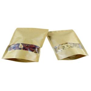 Three Layers Laminated Custom Printed Food Pouches Stand Up With Clear Window