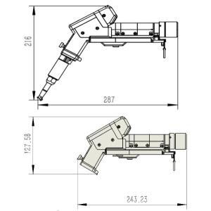High Speed Handheld Welding Head , Fiber Laser Welding Gun Multifunctional