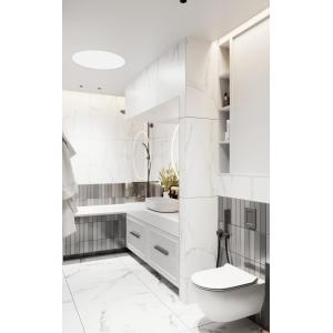 Customized Modern White Bathroom Vanity with Storage Cabinet