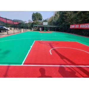 Red Matte PP Recyclable Interlocking Sports Tiles 20mm Thickness