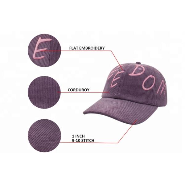 Yellow Girls 6 Panel curved Cap / Custom Embroidered Baseball Caps Plain Pattern