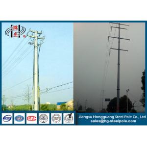 Anti - Rust Transmission Line Electrical Power Pole With Bitumen Painted