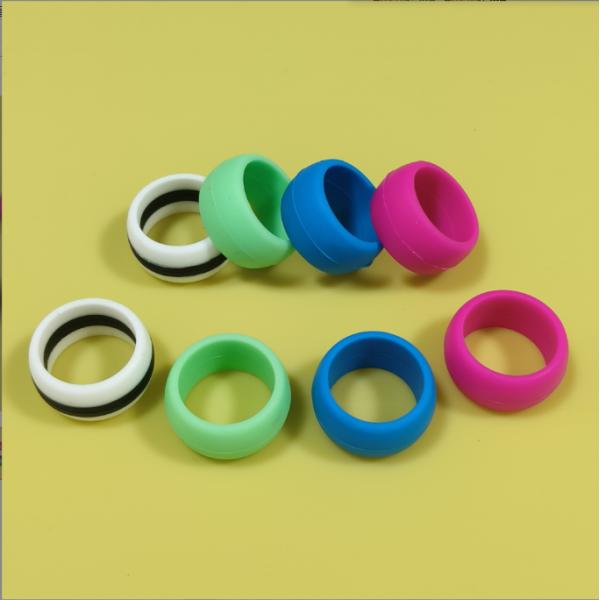 18mm Silicone Wedding Ring Suitable for Men and Women Colorful Design Food Grade Material