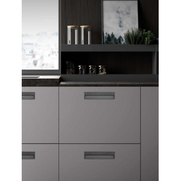 Hot Sale Big Zinc Alloy Black Industrial Concealed Recessed Cabinet Handle For Toolbox