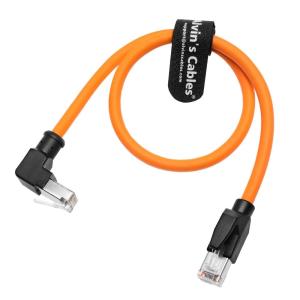 Alvin's Cables Industrial Cat6 Shielded Ethernet Cable Down Angle High Flex Gold Plated 3m Orange
