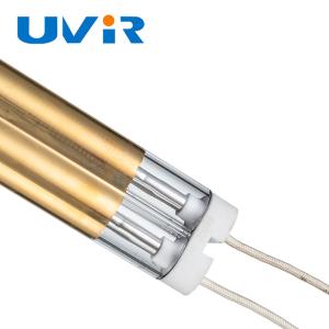 2500W Medium Wave Infrared Lamp 415V Gold Plated Quartz Tube