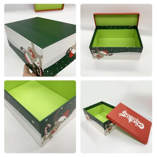 Rigid ODM Stamping Apparel Packaging Boxes Decorated Christmas