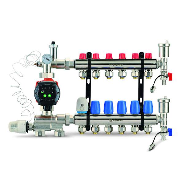 Buy Isolation Underfloor Heating Manifold Valves Water Distribution Manifolds Controller at wholesale prices