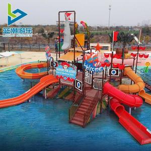 Customized Children Aqua Playground Fiberglass Slide Style Water Park Equipment