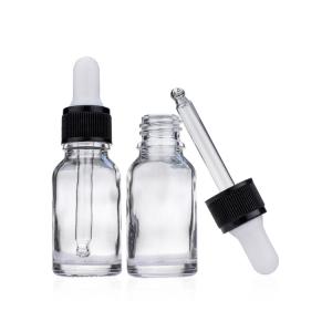 Empty 15ml 0.5oz Oil Dropper Glass Bottle Refill Portable Clear Bottle