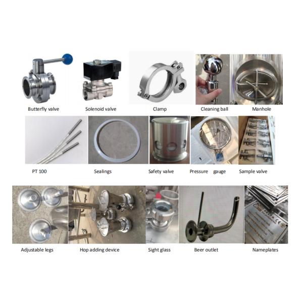 1000L Beer Fermentation Tank Conical Fermenter Equipment For Beer Brewing System