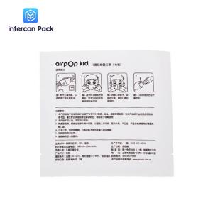 White Kraft Paper Composite Plastic Bags Translucent Protective Mask Packaging