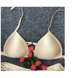 Womail Sexy Beach Bikini Set Mid Waisted Women Solid Color Sport Split Swimwear