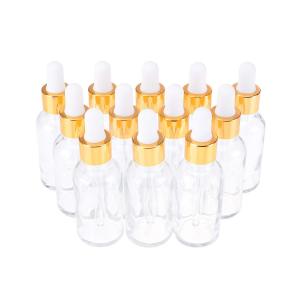 Transparent Empty Essential Oil Bottles Large Mouth Bottleneck Design