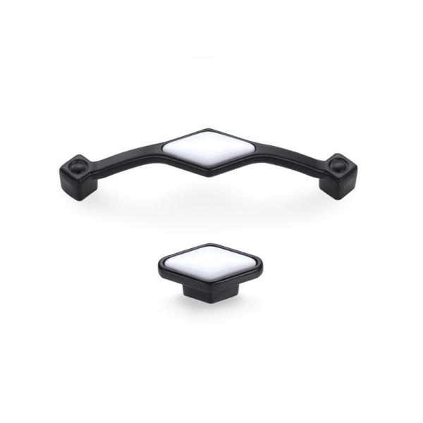 Buy Black And White Door And Cabinet Handles With One Hole Wear Resistance at wholesale prices