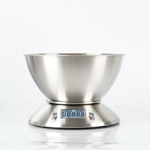 Stainless Steel Bowl Kitchen Scale 5kg Capacity 1g Accuracy for Accurate and