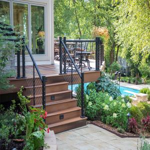 Luxury Villa Home Aluminum Stair Fencing With Great Design