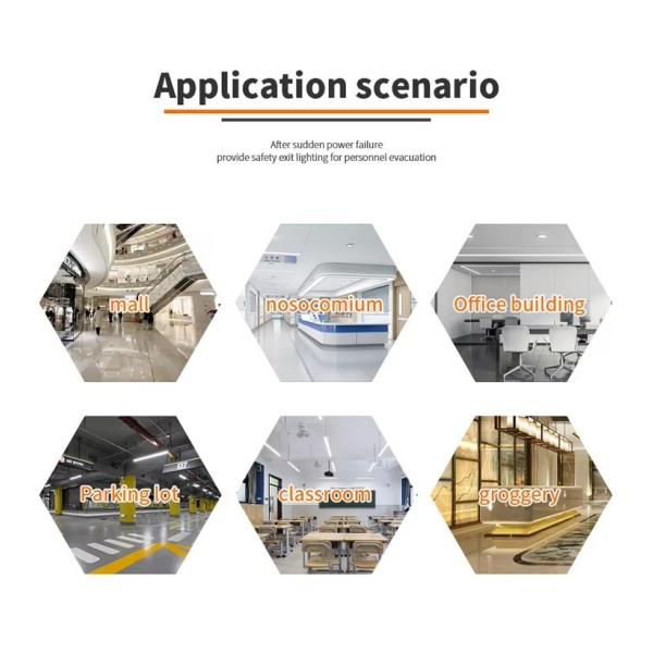 Emergency Led Lamps Manufacturer Supply Emergency Lighting Plastic Rechargeable Recessed IP65 Waterproof White Li-ion 60