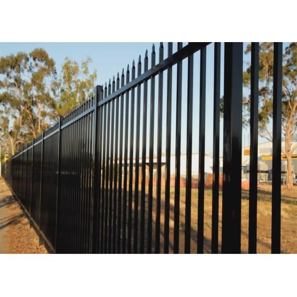 Crimped Spear Garrison Fence 1800mm x 2400mm stain black