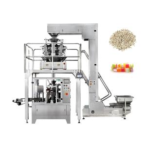 Quality Zipper Flat Bag PLC Control Rotary Pouch Packing Machine30Bags/Min for sale