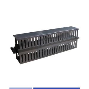 Quality 2U Horizontal Cable Manager 19&quot; Rack Mount Double Side Plastic for sale