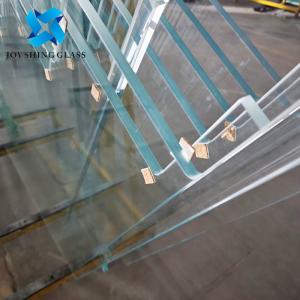 Custom Shape 15mm Ultra Clear Toughened Glass Stair Handrails
