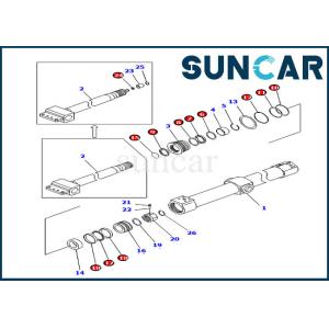 KB3011A-00203 Slide Cylinder Service Kit KB3011A00203 PC200SC-6 Komatsu