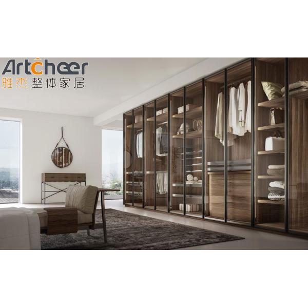 Bedroom Design Walk In Wardrobe Closet With Modern Design And Aluminium Frame Glass Door