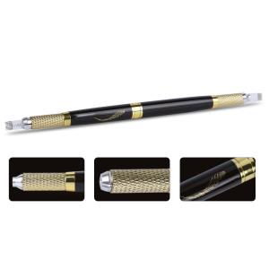 Multifunctional Black Double Head Manual Tattoo Pen For Microblading Or