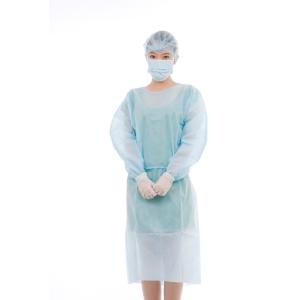 Odorless Waterproof Disposable Nonwoven Isolation Gown With Ealstic Cuffs