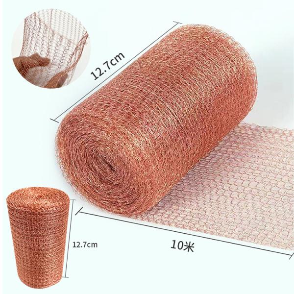 20 Ft Roll Copper Rodent Mesh Anti Serrations 15m Aperature 40 Density